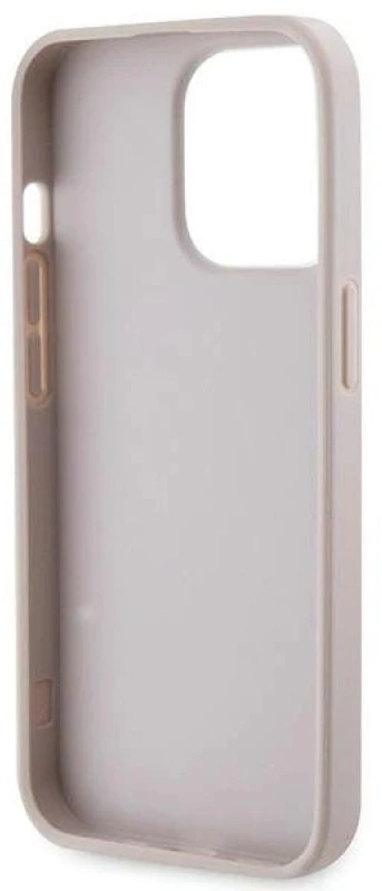 Guess GUHCP13LP4TDSCPP Apple iPhone 13 Pro / 13 6.1″ rožinės spalvos kietas dėklas Crossbody 4G Metal Logo