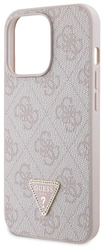Guess GUHCP13LP4TDSCPP Apple iPhone 13 Pro / 13 6.1″ rožinės spalvos kietas dėklas Crossbody 4G Metal Logo