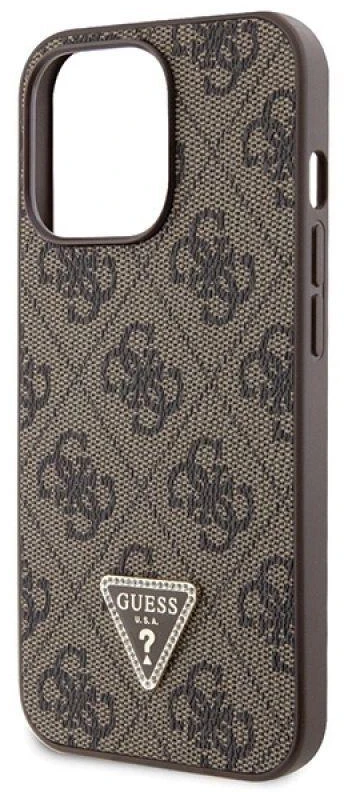 Guess GUHCP13LP4TDSCPW Apple iPhone 13 Pro / 13 6.1″ rudos spalvos kietas dėklas Crossbody 4G Metal Logo