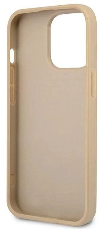 Dėklas GUESS GUHCP13LPSATLE IPHONE 13 PRO / 13 6.1 "BEIGE / BEIGE HARDCASE SAFFIANOTRIANGLE LOGO