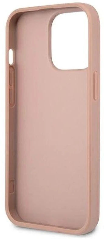 Dėklas GUESS GUHCP13LPSATLP IPHONE 13 PRO / 13 6.1 "Rožinis / Rožinis HARDCASE SAFFIANOTRIANGLE LOGO