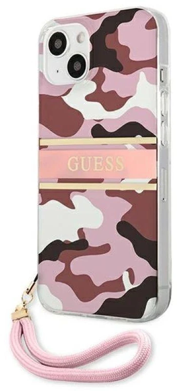 Dėklas GUESS GUHCP13MKCABPI IPHONE 13/14/15 6.1 "Rožinis / Rožinis HARDCASE CAMO STAP COLLECTION