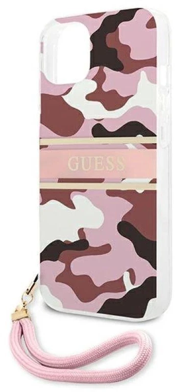 Dėklas GUESS GUHCP13MKCABPI IPHONE 13/14/15 6.1 "Rožinis / Rožinis HARDCASE CAMO STAP COLLECTION