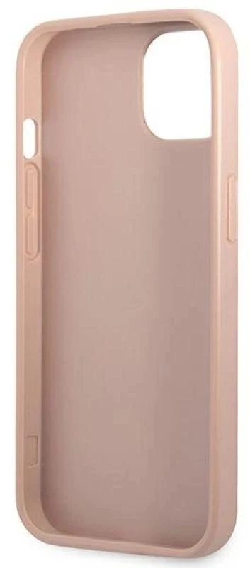Apple iPhone 13 Guess dėklas Saffianotriangle Logo Cardslot (GUHCP13MPSATPP) rožinės spalvos
