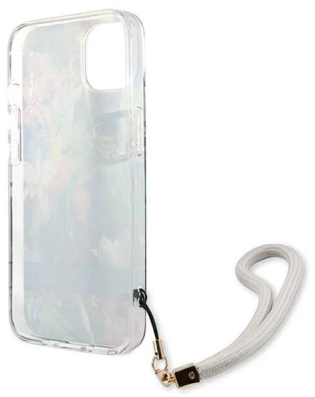 Guess GUHCP13SHFLSB Apple iPhone 13 mini 5,4" mėlynas kietas dėklas su gėlių raštu