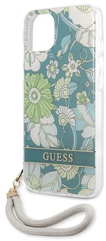 Dėklas Guess GUHCP13SHFLSN Apple iPhone 13 mini 5,4″ žalios spalvos hardcase Flower Strap