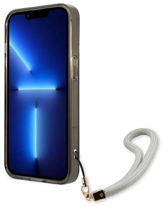 Guess GUHCP13SHTSGSK Apple iPhone 13 mini 5,4″ juodos spalvos kietas dėklas Translucent Stap