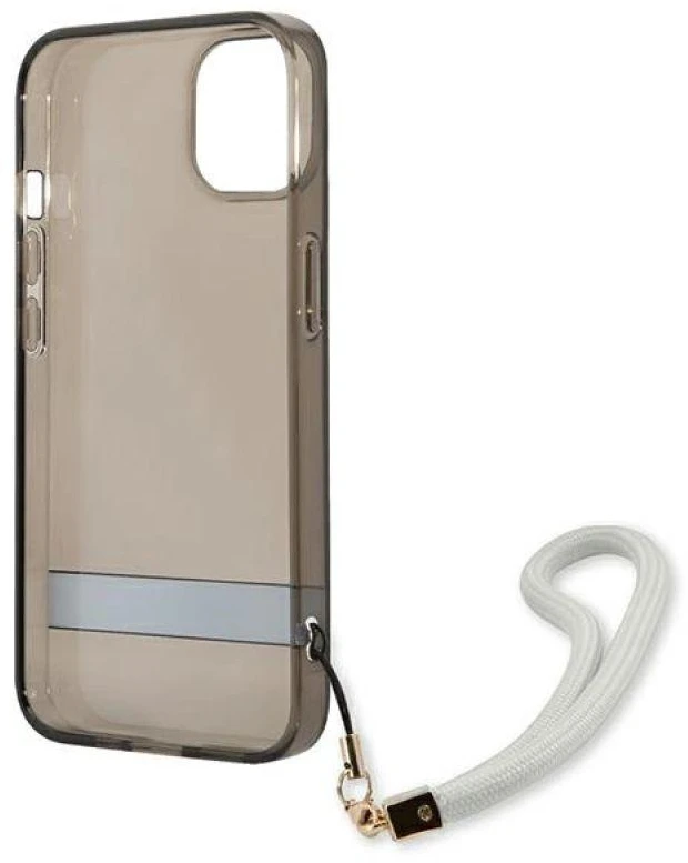 Guess GUHCP13SHTSGSK Apple iPhone 13 mini 5,4″ juodos spalvos kietas dėklas Translucent Stap