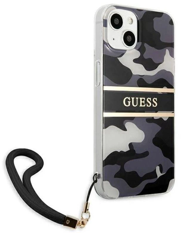 Dėklas Guess GUHCP13SKCABBK Apple iPhone 13 mini 5,4″juodos spalvos hardcase Camo Strap Collection