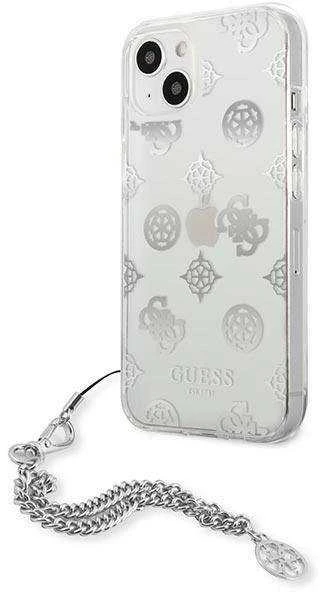 Apple iPhone 13 Mini Guess dėklas Peony Chain Collection (GUHCP13SKSPESI) sidabrinės spalvos