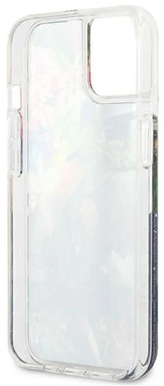Dėklas GUESS GUHCP13SLFLSB IPHONE 13 MINI 5.4 "Mėlynas/Mėlynas HARDCASE FLOWER LIQUID GLITTER