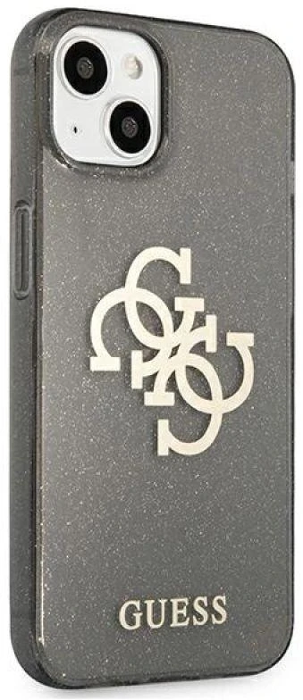Dėklas GUESS HARDCASE 4G GUHCP13SPCUGL4GBK IPHONE 13 MINI GLITTER BIG LOGO Juodas
