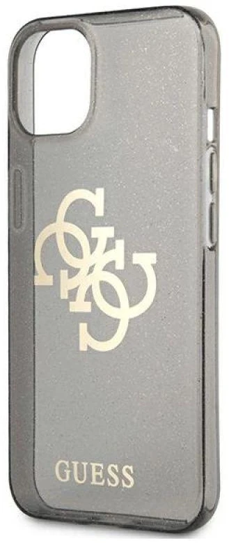 Dėklas GUESS HARDCASE 4G GUHCP13SPCUGL4GBK IPHONE 13 MINI GLITTER BIG LOGO Juodas