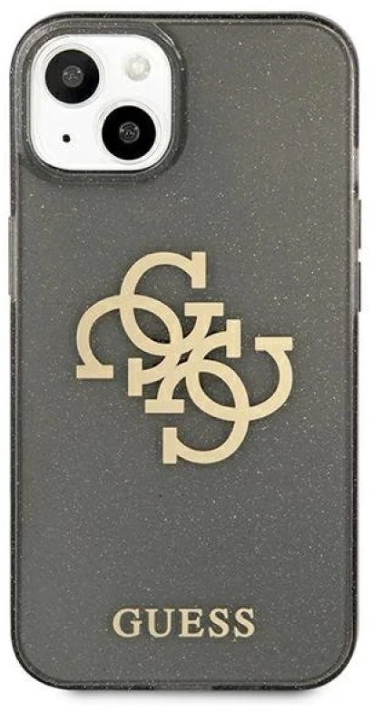 Dėklas GUESS HARDCASE 4G GUHCP13SPCUGL4GBK IPHONE 13 MINI GLITTER BIG LOGO Juodas