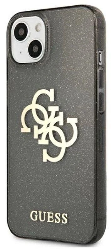 Dėklas GUESS HARDCASE 4G GUHCP13SPCUGL4GBK IPHONE 13 MINI GLITTER BIG LOGO Juodas