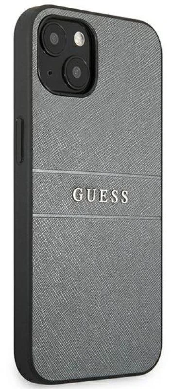 Dėklas Guess GUHCP13SPSASBGR Apple iPhone 13 mini 5,4″ pilkas Saffiano Strap