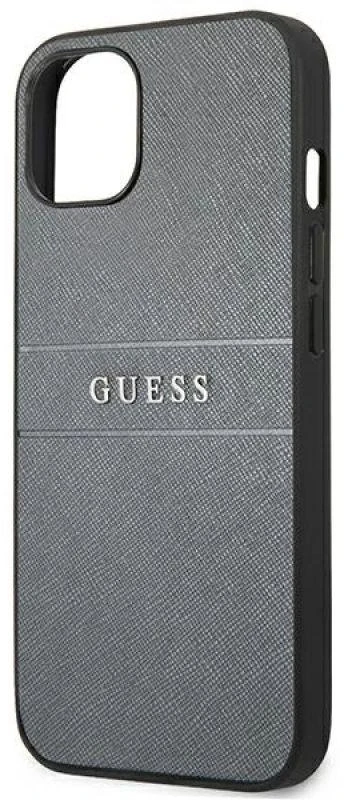 Dėklas Guess GUHCP13SPSASBGR Apple iPhone 13 mini 5,4″ pilkas Saffiano Strap