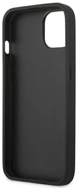 Guess GUHCP13SSA4GSBL Apple iPhone 13 mini 5,4″ mėlynas kietas dėklas Saffiano 4G Metal Logo