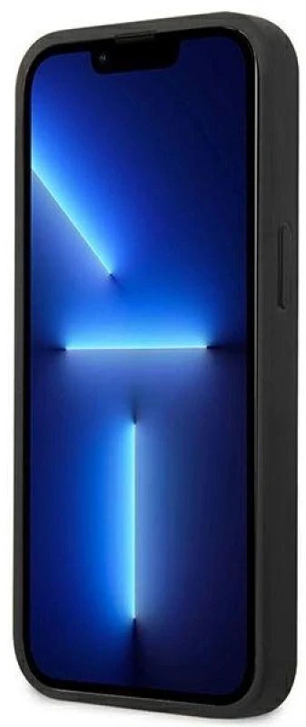 Guess GUHCP13SSA4GSBL Apple iPhone 13 mini 5,4″ mėlynas kietas dėklas Saffiano 4G Metal Logo