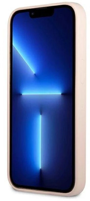 Dėklas GUESS GUHCP13SSLTGP IPHONE 13 MINI 5.4 "Rožinis/Rožinis HARDCASE SILICONE TRIANGLE