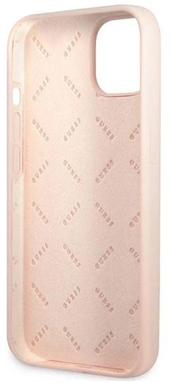 Dėklas GUESS GUHCP13SSLTGP IPHONE 13 MINI 5.4 "Rožinis/Rožinis HARDCASE SILICONE TRIANGLE