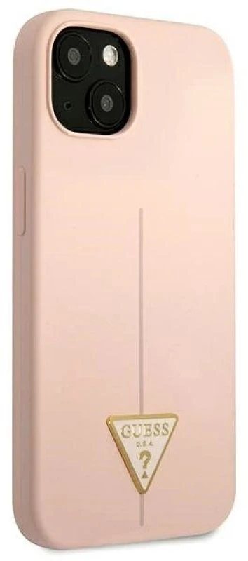 Dėklas GUESS GUHCP13SSLTGP IPHONE 13 MINI 5.4 "Rožinis/Rožinis HARDCASE SILICONE TRIANGLE