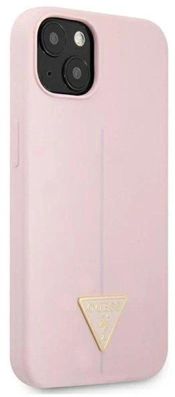 Guess GUHCP13SSLTGU Apple iPhone 13 mini 5,4″ violetinės spalvos kietas dėklas Silicone Triangle