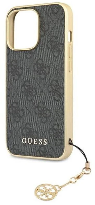 Guess GUHCP13XGF4GGR iPhone 13 Pro Max 6.7 quot; pilkas / pilkas kietas dėklas 4G Charms kolekcija