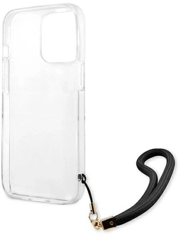 Dėklas Guess GUHCP13XKCABBK Apple iPhone 13 Pro Max 6,7″ juodos spalvos hardcase Camo Strap Collection
