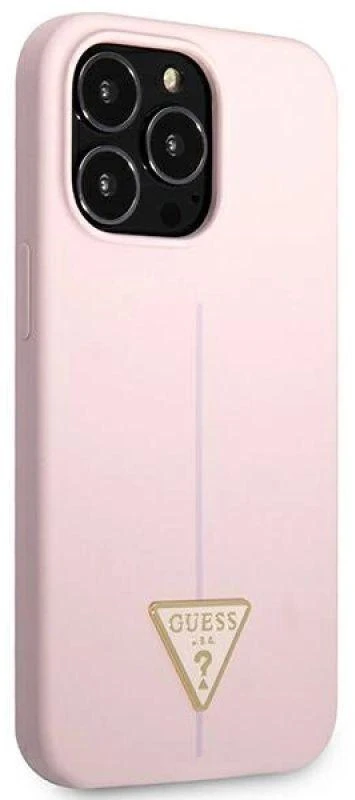 Apple iPhone 13 Pro Max Guess dėklas Silicone Triangle (GUHCP13XSLTGU) violetinės spalvos