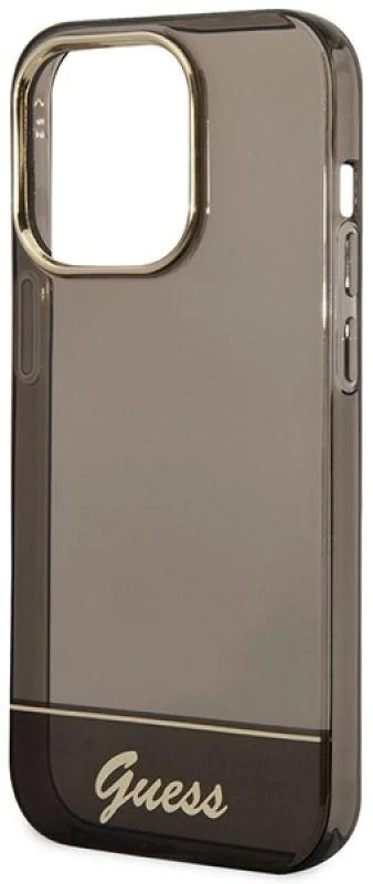 Dėklas Guess GUHCP14LHGCOK iPhone 14 Pro 6,1" juoda/juodas hardcase Translucent
