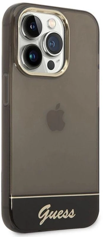 Dėklas Guess GUHCP14LHGCOK iPhone 14 Pro 6,1" juoda/juodas hardcase Translucent
