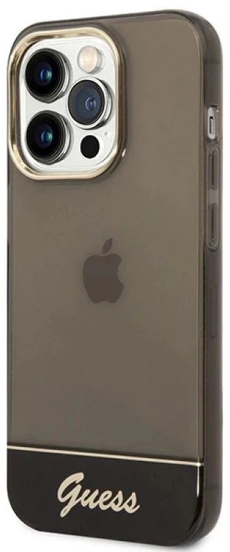 Dėklas Guess GUHCP14LHGCOK iPhone 14 Pro 6,1" juoda/juodas hardcase Translucent