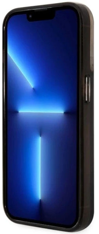 Guess GUHCP14LLC4PSGK Apple iPhone 14 Pro 6.1″ juodos spalvos kietas dėklas Liquid Glitter 4G Transculent