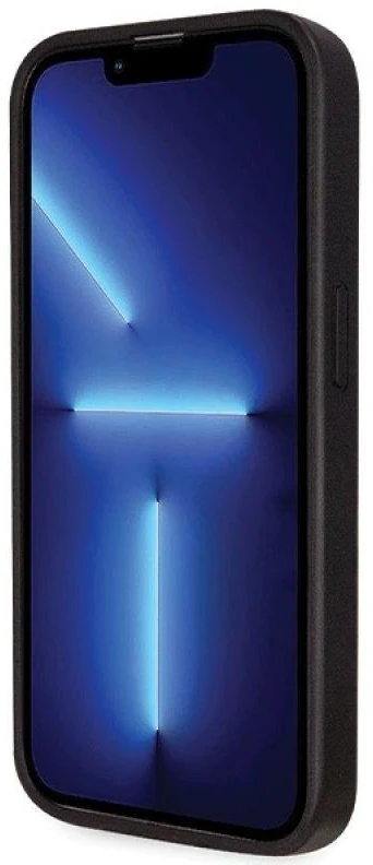 Guess GUHCP14LP4TDSCPK Apple iPhone 14 Pro 6.1″ juodos spalvos kietas dėklas Crossbody 4G Metal Logo