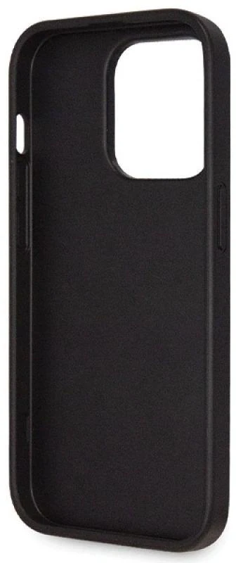 Guess GUHCP14LP4TDSCPK Apple iPhone 14 Pro 6.1″ juodos spalvos kietas dėklas Crossbody 4G Metal Logo