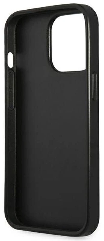 Guess GUHCP14LPSATLK Apple iPhone 14 Pro 6,1″ juodos spalvos kietas dėklas SaffianoTriangle Logo