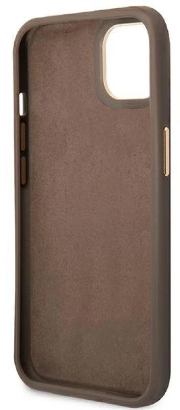 Dėklas GUESS GUHCP14MHG4SHW IPHONE 14 PLUS / 15 PLUS 6.7 "BROWN / BROWN HARD CASE 4G VINTAGE GOLD LOGO