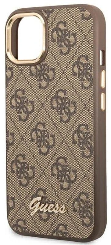 Dėklas GUESS GUHCP14MHG4SHW IPHONE 14 PLUS / 15 PLUS 6.7 "BROWN / BROWN HARD CASE 4G VINTAGE GOLD LOGO
