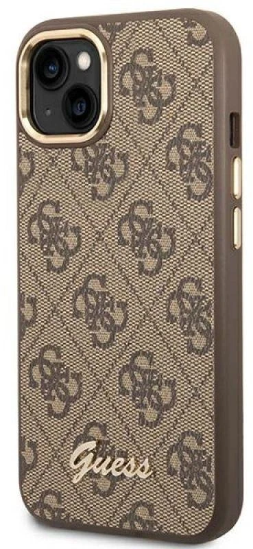 Dėklas GUESS GUHCP14MHG4SHW IPHONE 14 PLUS / 15 PLUS 6.7 "BROWN / BROWN HARD CASE 4G VINTAGE GOLD LOGO