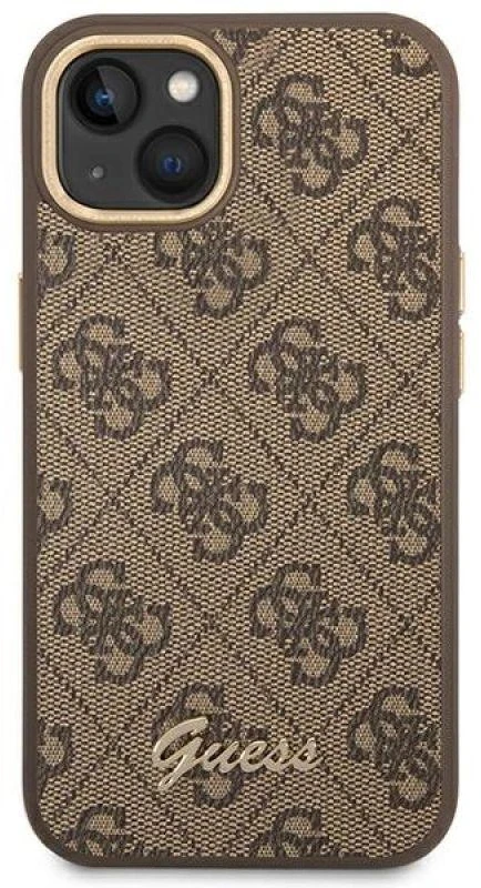 Dėklas GUESS GUHCP14MHG4SHW IPHONE 14 PLUS / 15 PLUS 6.7 "BROWN / BROWN HARD CASE 4G VINTAGE GOLD LOGO