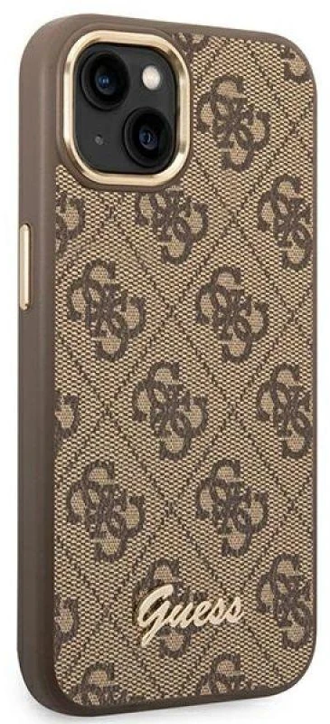 Dėklas GUESS GUHCP14MHG4SHW IPHONE 14 PLUS / 15 PLUS 6.7 "BROWN / BROWN HARD CASE 4G VINTAGE GOLD LOGO