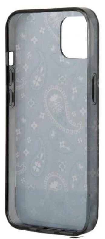 Guess GUHCP14MHGBNHK Apple iPhone 14 Plus / 15 Plus 6.7″ juodos spalvos kietas dėklas Bandana Paisley