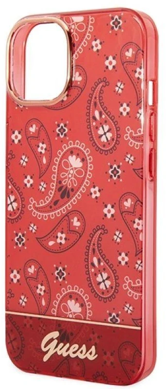 Guess GUHCP14MHGBNHR Apple iPhone 14 Plus / 15 Plus 6.7″ red kietas dėklas Bandana Paisley