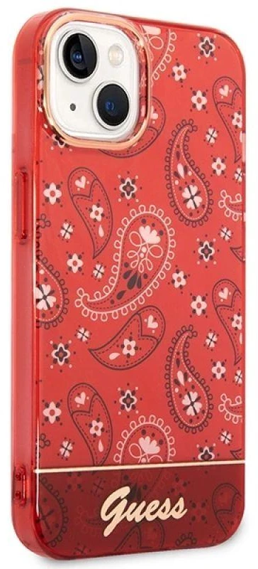 Guess GUHCP14MHGBNHR Apple iPhone 14 Plus / 15 Plus 6.7″ red kietas dėklas Bandana Paisley