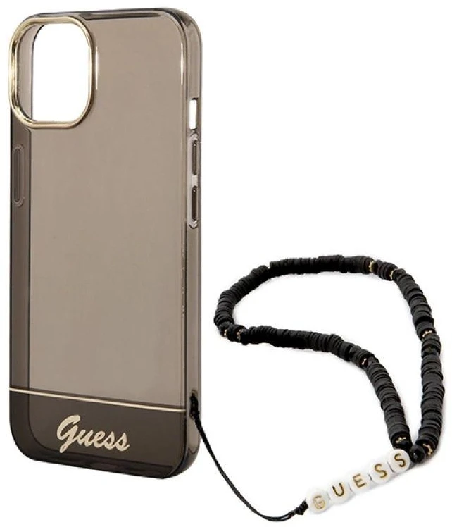 Dėklas GUESS GUHCP14MHGCOHK IPHONE 14 PLUS / 15 PLUS 6.7 "Juodas / Juodas HARDCASE TRANSLUENT PEARL STAP