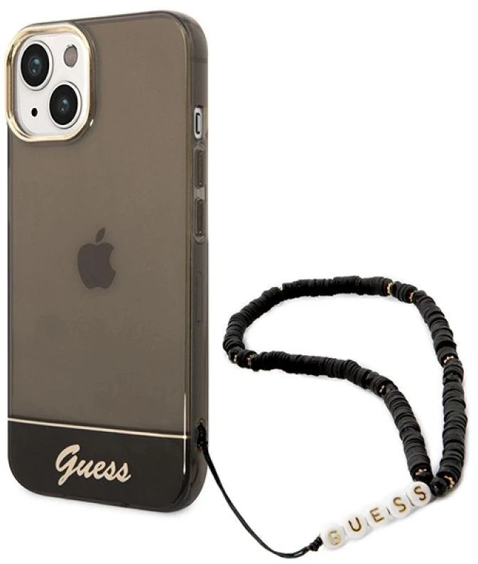 Dėklas GUESS GUHCP14MHGCOHK IPHONE 14 PLUS / 15 PLUS 6.7 "Juodas / Juodas HARDCASE TRANSLUENT PEARL STAP