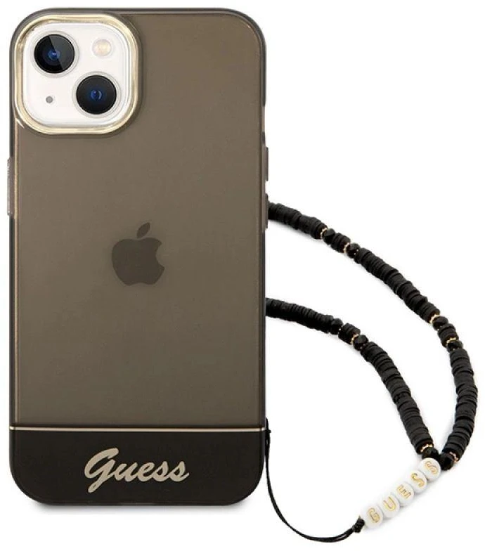 Dėklas GUESS GUHCP14MHGCOHK IPHONE 14 PLUS / 15 PLUS 6.7 "Juodas / Juodas HARDCASE TRANSLUENT PEARL STAP