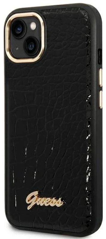 Dėklas Karl Lagerfeld GUESS GUHCP14MHGCRHK IPHONE 14 PLUS / 15 PLUS 6.7 "Juodas / Juodas HARDCASE CROCO COLLECTION
