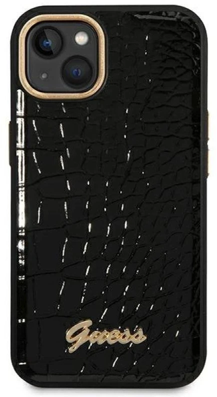 Dėklas Karl Lagerfeld GUESS GUHCP14MHGCRHK IPHONE 14 PLUS / 15 PLUS 6.7 "Juodas / Juodas HARDCASE CROCO COLLECTION